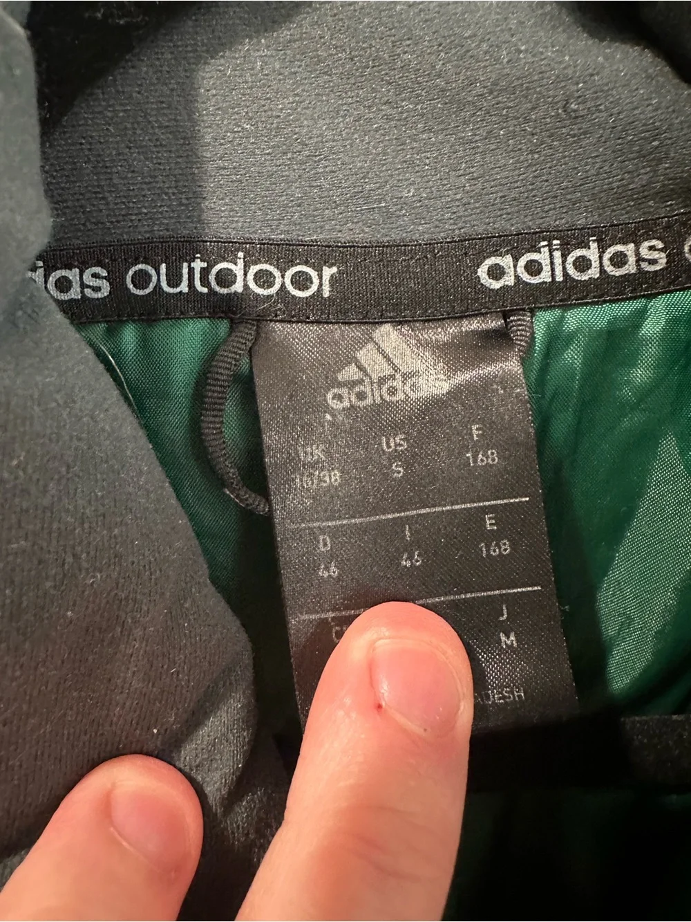 adidas Men’s Green Hooded Waterproof Rain Jacket